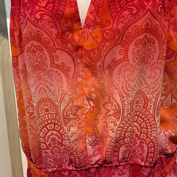 Rabbit Rabbit Rabbit Red and Orange Midi Dress - Picture 5 of 7